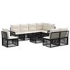 vidaXL Ensemble de canap&eacute; de jardin 9 pc Noir polyrotin