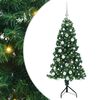 vidaXL Arbre de No&euml;l artificiel d'angle Vert 150 cm PVC et m&eacute;tal