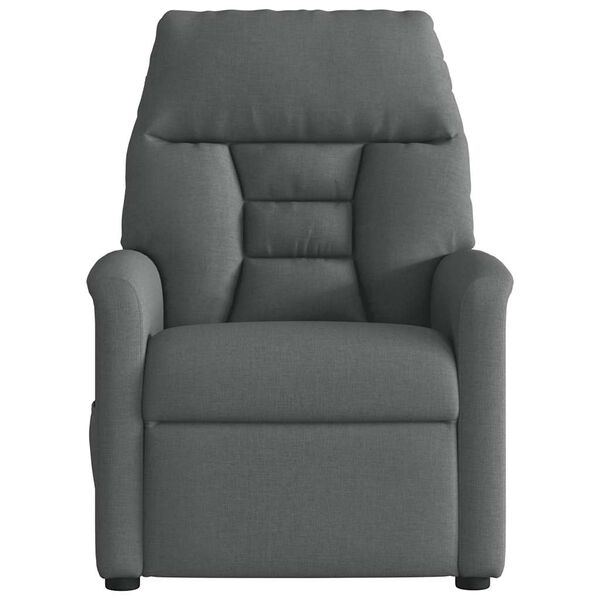 vidaXL Fauteuil inclinable en tissu gris foncé