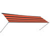 vidaXL Auvent r&eacute;tractable avec LED 300x150 cm Orange et marron