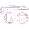 vidaXL Auvent R&eacute;tractable Blanc 350 x 250 cm tissu
