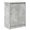 vidaXL Armoire &agrave; chaussures gris b&eacute;ton 57x34x76 cm bois d'ing&eacute;nierie
