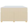 vidaXL Cadre de lit avec matelas Cr&egrave;me 120 x 190 cm tissu