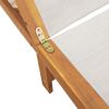 vidaXL Chaise longue gris bois d'acacia solide et textilène