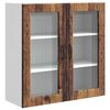 vidaXL Cabinet en verre mural PORTO Bois ancien 80 x 31 x 80 cm