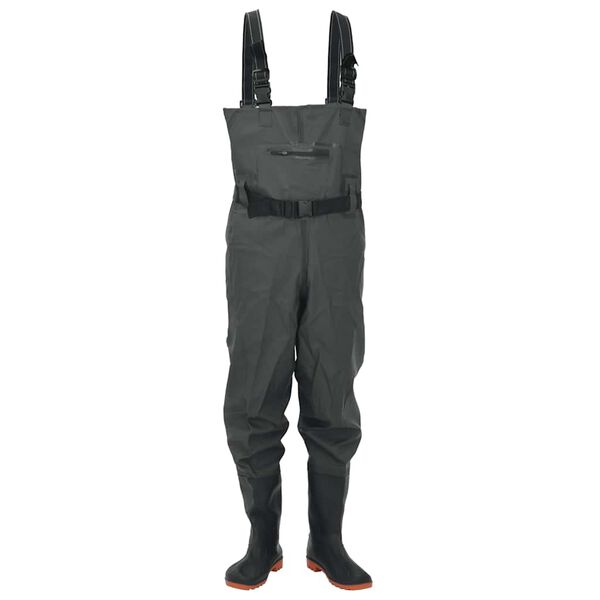 vidaXL Cuissardes avec bottes et ceinture vert foncé taille 40