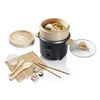 Bestron Cuiseur &agrave; riz avec set &agrave; sushi et &agrave; vapeur Bambou 1 L Noir