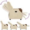 vidaXL Fauteuil inclinable &eacute;lectrique Cr&egrave;me Tissu
