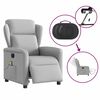 vidaXL Fauteuil de massage inclinable électrique gris nuage tissu