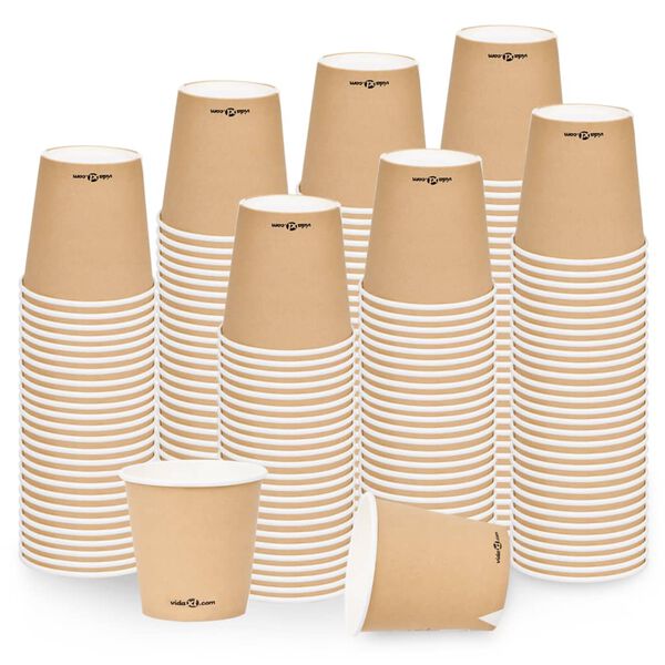 vidaXL Tasses &agrave; caf&eacute; en papier 120 ml 250 pcs Marron