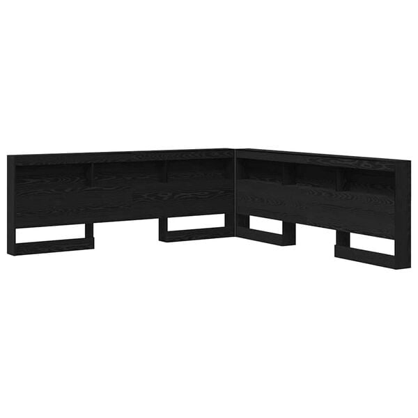 vidaXL T&ecirc;te de lit de rangement Ch&ecirc;ne noir 180 cm Bois d'ing&eacute;nierie