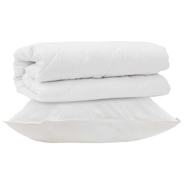 vidaXL Ensemble de Duvet avec oreiller 2 pcs Blanc Microfibre