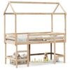 vidaXL Lit superpos&eacute; avec &eacute;chelle et toit sans matelas 90x190 cm