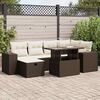 vidaXL Salon de jardin 8 pcs avec coussins marron r&eacute;sine tress&eacute;e