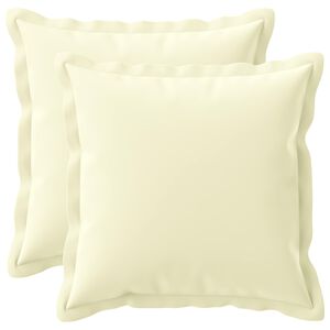 vidaXL Housse de coussin 2 pc HOUTEN Cr&egrave;me 30 x 30 cm Polyester