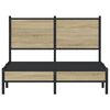 vidaXL Cadre de lit en m&eacute;tal sans matelas ch&ecirc;ne sonoma 120x200 cm