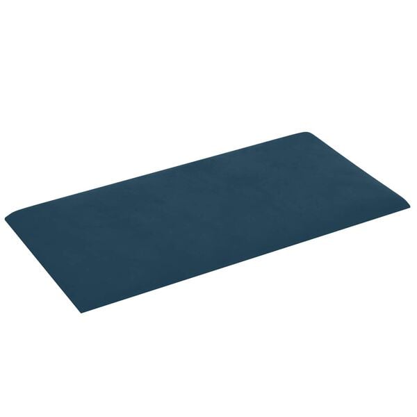 vidaXL T&ecirc;te de lit murale 12 pcs Bleu 30 x 15 cm Velours