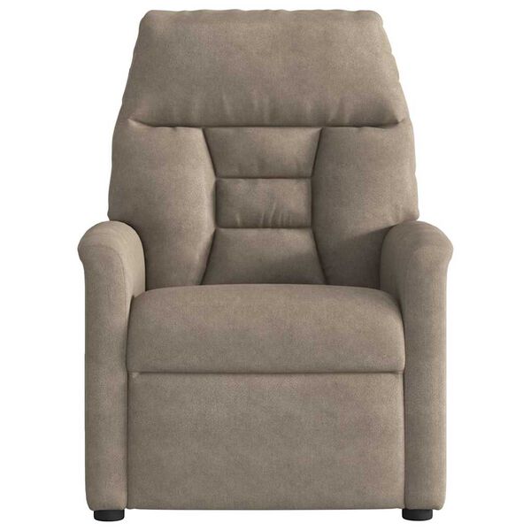 vidaXL Fauteuil inclinable taupe tissu microfibre