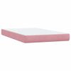 vidaXL Sommier &agrave; lattes de lit avec matelas et LED rose 120x220 cm velours
