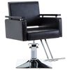 vidaXL Chaise de coiffeur Similicuir Noir