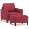 vidaXL Fauteuil avec repose-pied Rouge bordeaux 60 cm Similicuir