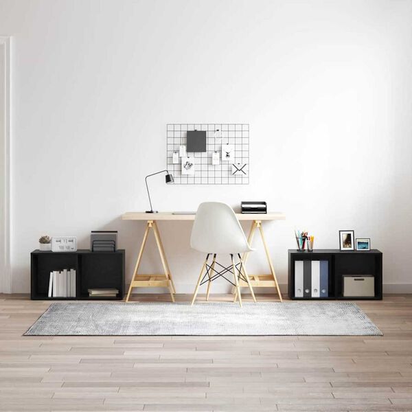 vidaXL Ensemble meuble TV 2 pcs Chêne noir 72 x 35 x 36,5 cm