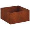 vidaXL Cache-pot de jardin Rouill&eacute; 80 x 80 x 40 cm Acier patin&eacute;