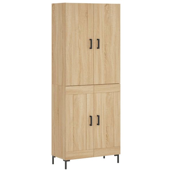 vidaXL Buffet haut Ch&ecirc;ne sonoma 69,5x34x180 cm Bois d'ing&eacute;nierie