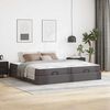 vidaXL Cadre de lit avec matelas avec matelas 2 pcs Gris PVC