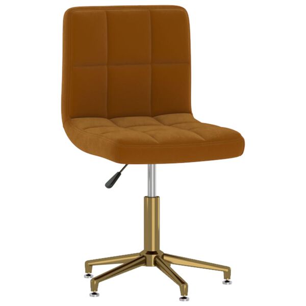 vidaXL Chaises pivotantes &agrave; manger lot de 2 marron velours