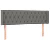 vidaXL T&ecirc;te de lit avec oreilles Gris fonc&eacute; 147x16x78/88 cm Tissu