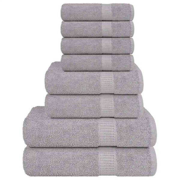 vidaXL Ensemble de serviettes FROGN 8 pcs gris 360 g/m&sup2;