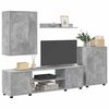 vidaXL Ensemble meuble TV 4 pcs Gris b&eacute;ton Bois d'ing&eacute;nierie