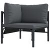 vidaXL Ensemble de canap&eacute; de jardin avec coussin Anthracite Acier