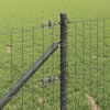 vidaXL Poteau de clôture. Autre 52 pcs Gris 3,2 x 3,2 x 100 cm Acier
