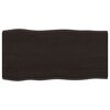 vidaXL Dessus de table bois massif trait&eacute; bordure assortie