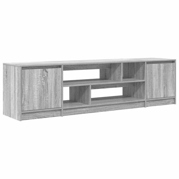 vidaXL Meuble TV sonoma gris 188,5x41x50 cm bois d'ingénierie