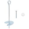 vidaXL Ancre de terre 10 pc &Oslash;10 x 30 cm M&eacute;tal galvanis&eacute; Argent&eacute;