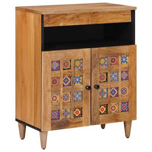 vidaXL Buffet Naturel 60 x 33 x 75 cm Bois de mangue massif