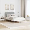vidaXL Cadre de lit avec t&ecirc;te de lit Blanc 120 x 200 cm Pin massif