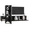 vidaXL Ensemble meuble TV 5 pcs Ch&ecirc;ne noir Bois d'ing&eacute;nierie