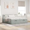 VidaXL Cadre de lit ottoman et matelas gris clair 160x200cm velours