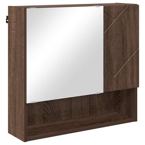 vidaXL Armoire Miroir Ch&ecirc;ne brun 59 x 17 x 55 cm Bois d'ing&eacute;nierie