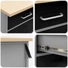 vidaXL Ensemble de placards de travail avec tiroir 8 pcs Noir