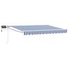 vidaXL Store r&eacute;tractable manuel avec LEDs Bleu et Blanc 2,5 x 2 m