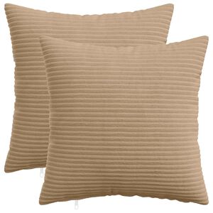 vidaXL Housse de coussin 2 pcs HEERLEN Marron 30 x 30 cm