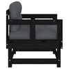 vidaXL Chaises de jardin et coussins lot de 2 noir bois de pin massif