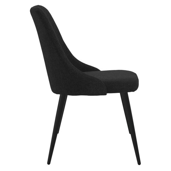 vidaXL Chaises &agrave; manger lot de 6 noir tissu