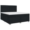 vidaXL Lit boxspring avec matelas Noir 160 x 200 cm Tissu