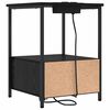 vidaXL Cabinet de chevet avec tiroir 2 pcs Ch&ecirc;ne noir 42 x 41 x 56 cm